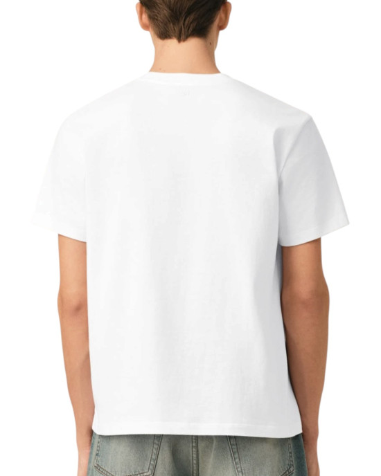 AMI PARIS – Tricou alb din bumbac cu logo Ami de Cœur